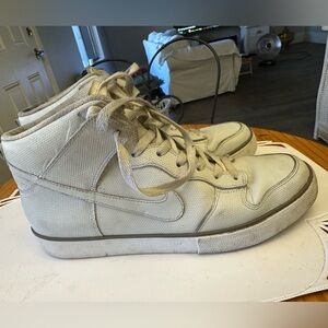 Nike Vintage White High-Top Sneakers
